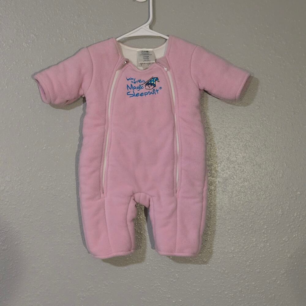 Magic Merlin Sleepsuit Baby Pink Size Large 6-9 Months